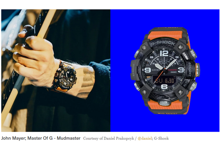 John Mayer dengan G-Shock Mudmaster GGB100-1A9