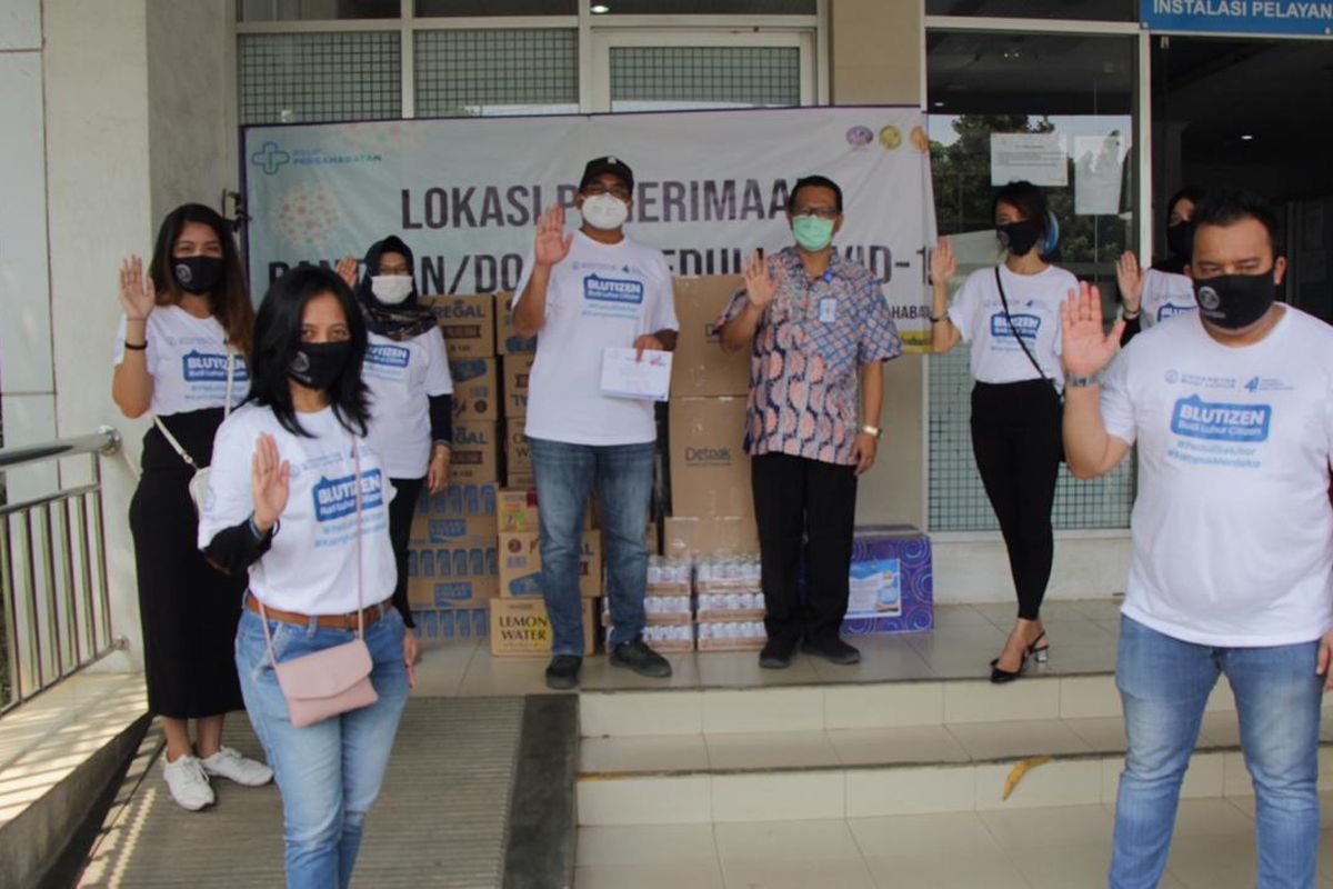 Aksi Berbagi Blutizen Morning Action PSBB (Paket Sehat Bantuan Budi Luhur)