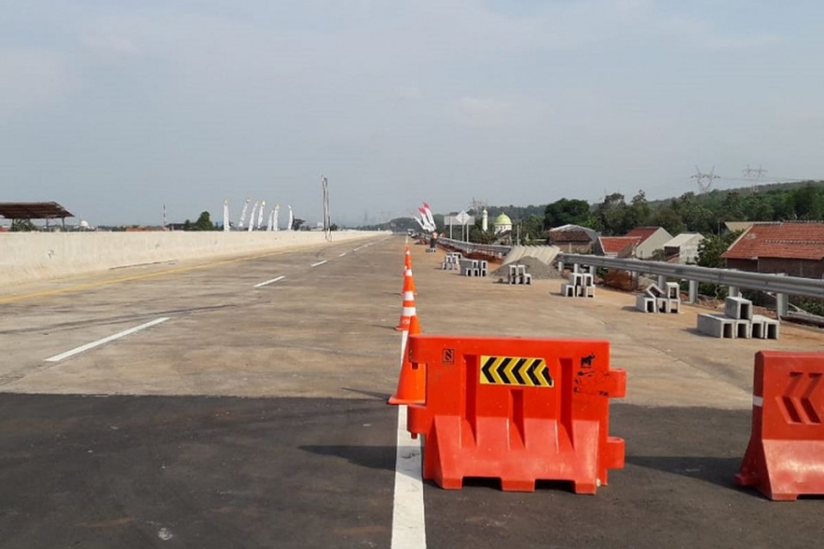 Kondisi Tol Batang-Semarang jelang Jembatan Kalikuto, Jumat (7/12/2018).