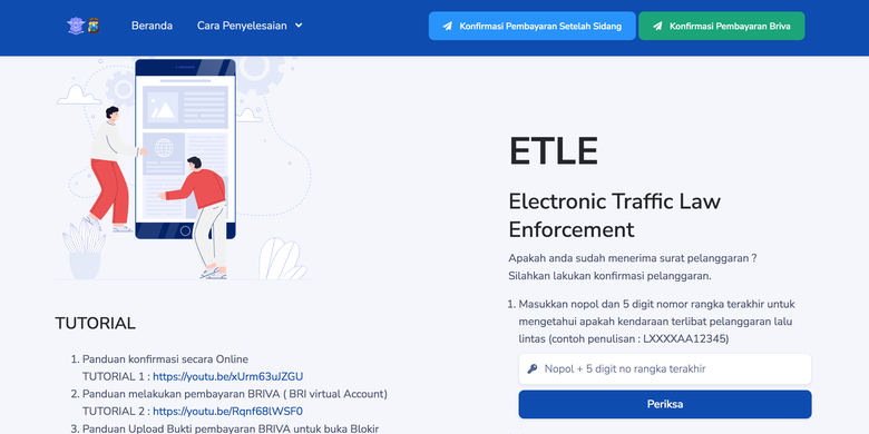 Website ETLE Jatim