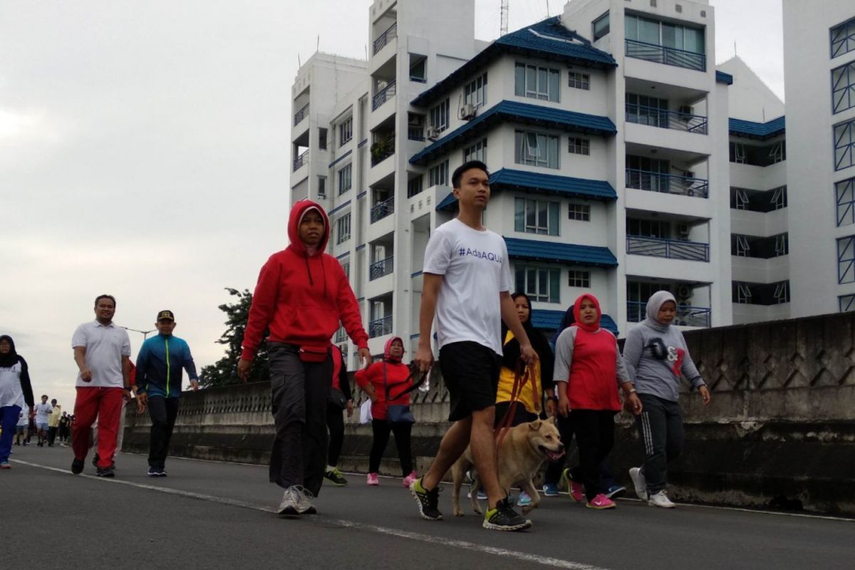 Suasana CFD di JLNT Antasari, Jakarta Selatan, Minggu (14/1/2018)