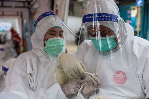 Swab Test Covid-19 di Pasar Kemiri, Pedagang yang Tak Ikut Tes Tidak Diizinkan Jualan