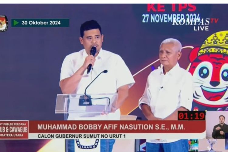 Potongan gambar Debat Pilkada Sumatera Utara. 