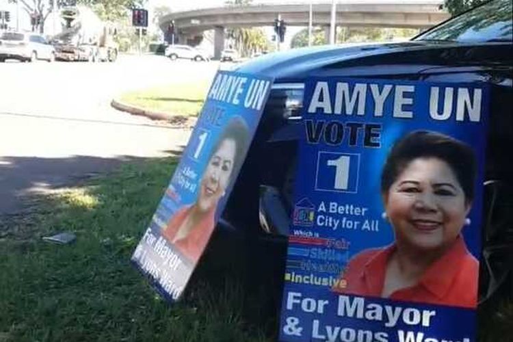 PHOTO:Amye Un, saat kampanye di sejumlah wilayah di Darwin, Australia