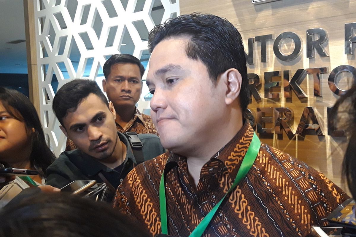 Menteri BUMN Erick Thohir di Jakarta, Jumat (13/12/2019).