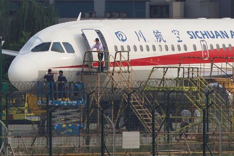 Pesawat maskapai Sichuan Airlines.