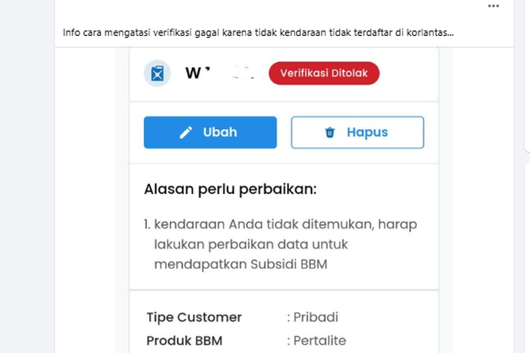 Kendaraan Tidak Ditemukan Saat Daftar QR Code MyPertamina, Ini Penyebab dan Solusinya