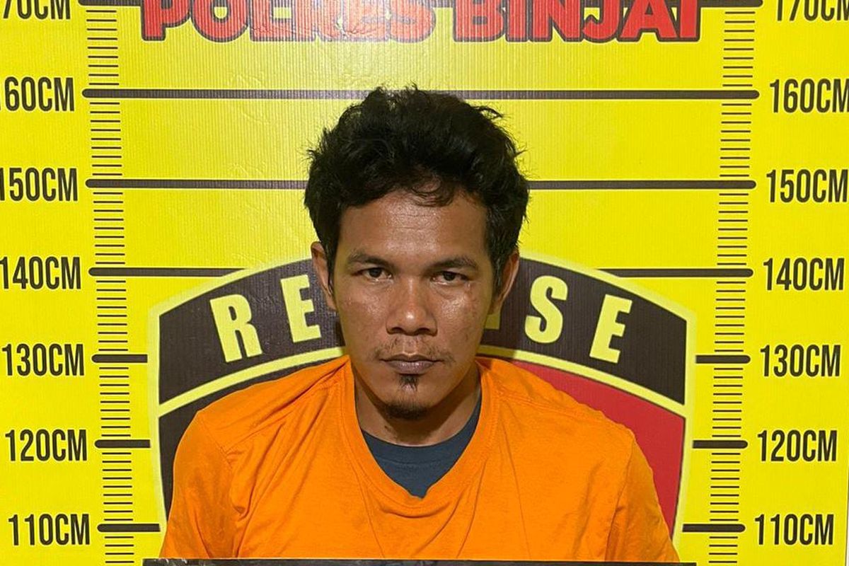Hermansyah (39) ditahan di Polres Binjai pada Kamis (15/5/2025) karena mencuri 100 tabung gas elpiji 3 kg di Kota Binjai. 