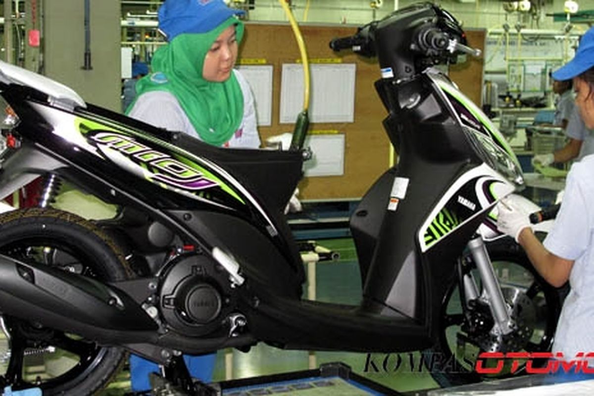 Mio J masih menjadi andalan Yamaha, diproduksi di pabrik Karawang.