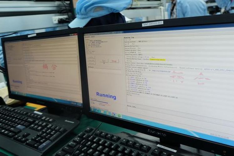 Pengecekan sistem terakhir dilakukan dengan software komputer.