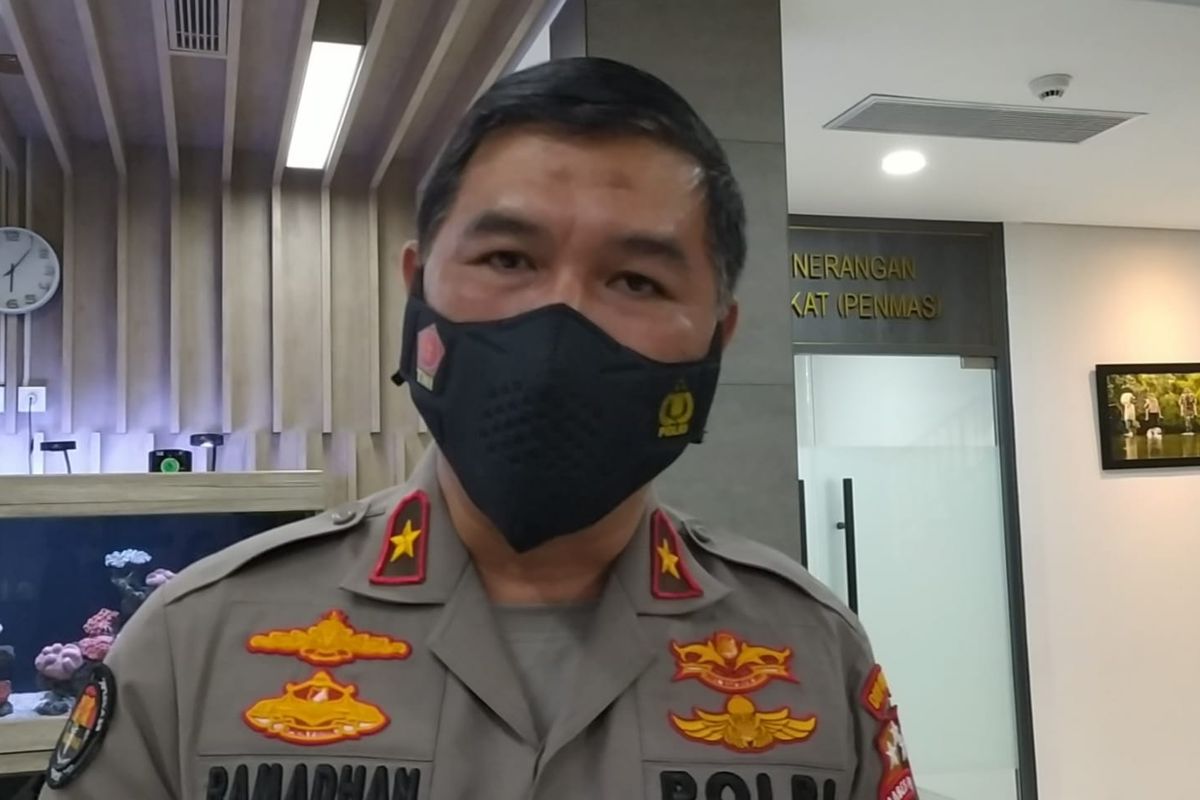 National Police spokesman Brigadier General Ahmad Ramadhan in the Police Headquarters in Jakarta on Monday, March 14, 2022. 