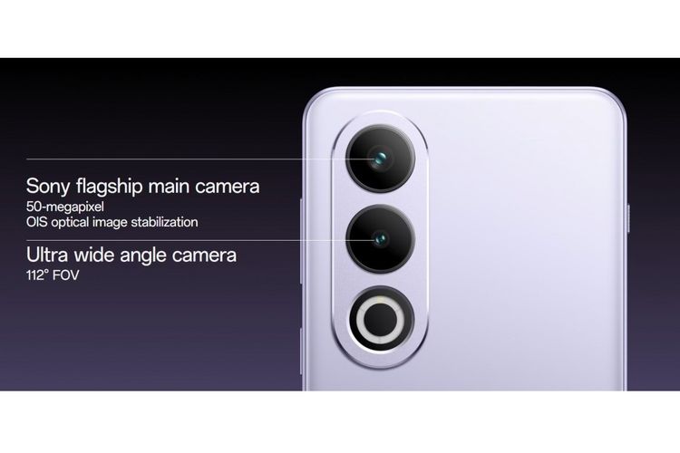 OnePlus Ace 3V punya dua kamera belakang yang terdiri dari kamera utama 50 MP (OIS, sensor Sony IMX882) dan kamera ultrawide 8 MP.
