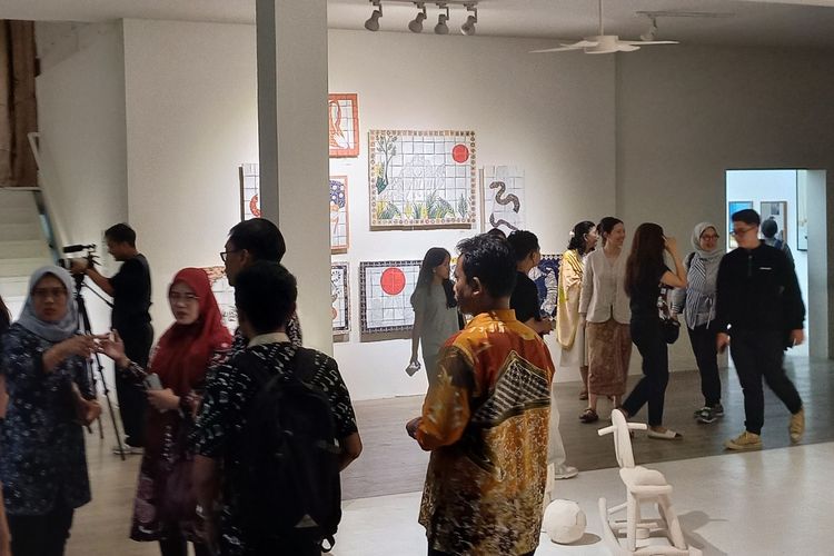 suasana ruang pameran Artjog di JNM, Jumat (20/6/2025)