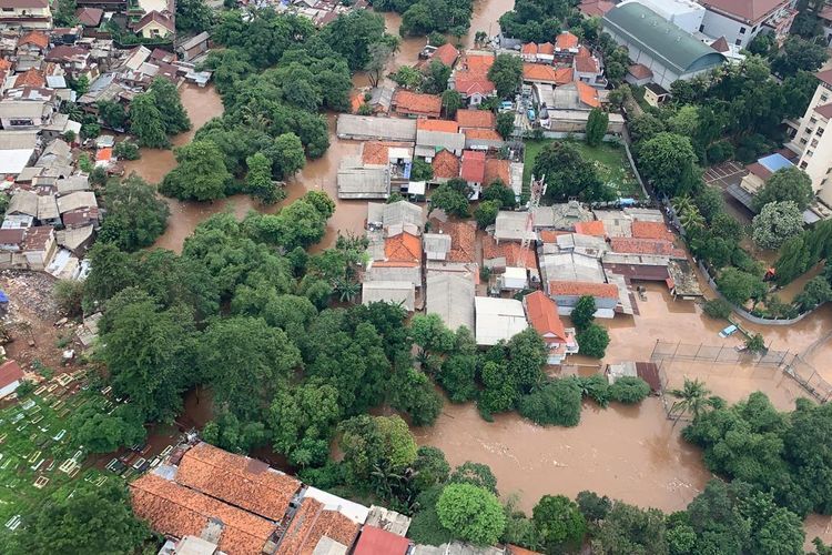 Ilustrasi banjir Jakarta.

