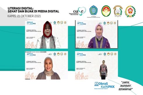 Gelar Webinar Obras Kain PKK, Ketum Oase KIM Ajak Seluruh Masyarakat Melek Literasi Digital