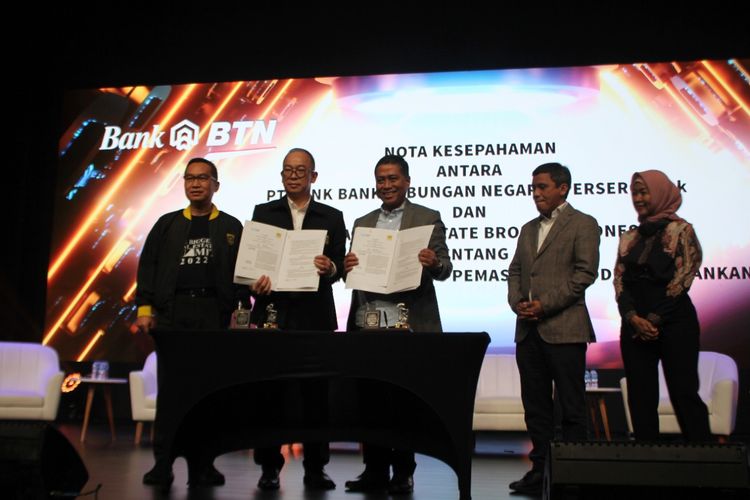 Bank BTN menandatangani kesepakatan kerjasama dengan Asosiasi Real Estate Broker Indonesia (AREBI).