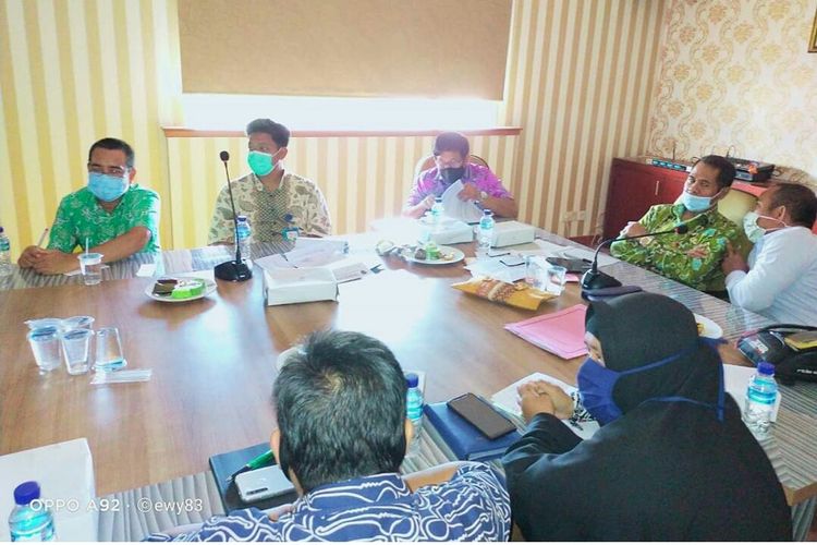 Rapat Koordinasi tentang pelaksanaan kontruksi pembangunan Jargas untuk rumah tangga di Kabupaten Penajam Paser Utara (PPU), Kamis (2/7/2020).