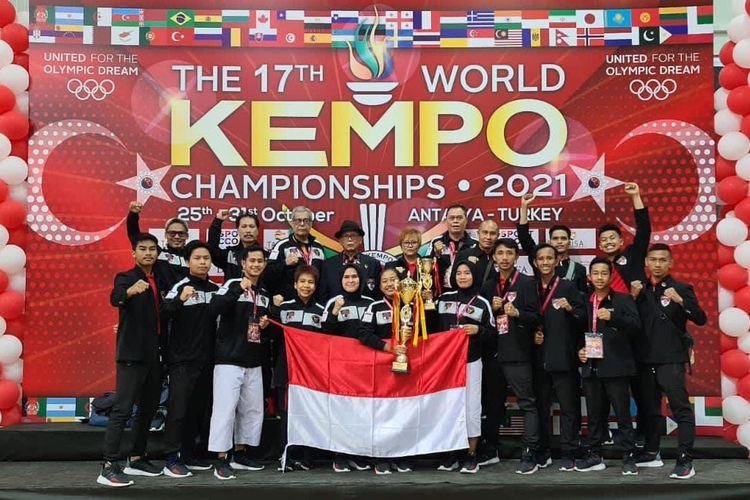 14 atlet Kempo Indonesia membawa pulang 20 medali dari Kejuaraan Dunia 2021 yang berlangsung di  Antyla, Turki, 25-31 Oktober 2021.