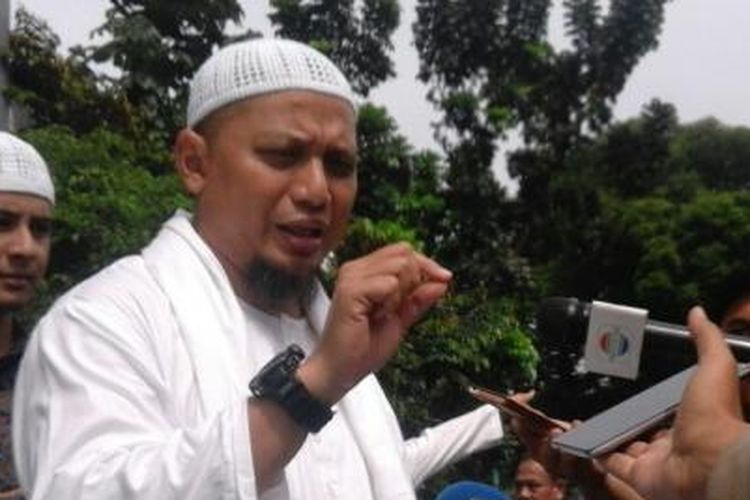 Ustaz Arifin Ilham di Mapolda Metro Jaya, Kamis (3/11/2016).