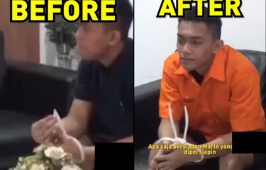 Tangkapan layar video Mario Dandy pasang kabel ties ke tangannya. (Twitter/@tolakbigotnkri).