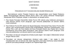 Disuruh Fokus Tangani Bencana, Wali Kota hingga Lurah di Jakarta Dilarang Cuti hingga Februari 2023