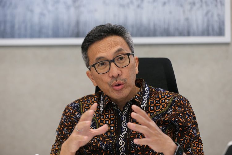 Presiden Direktur Bank Fama International Tigor M. Siahaan saat exclusive group interview di Revenue Tower, Jakarta pada Kamis (8/12/2022).
