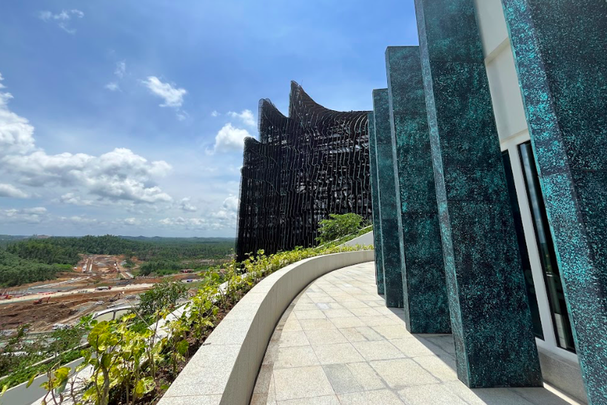 Sayap kanan Istana Garuda di Ibu Kota Nusantara (IKN)