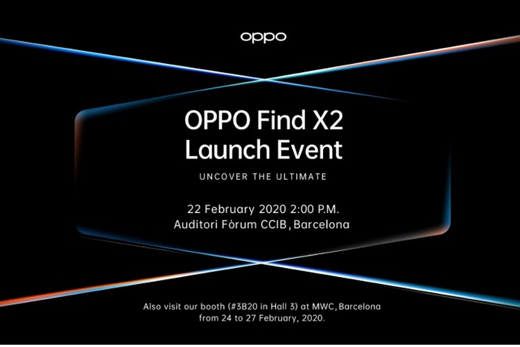 Poster peluncuran Oppo Find X2.