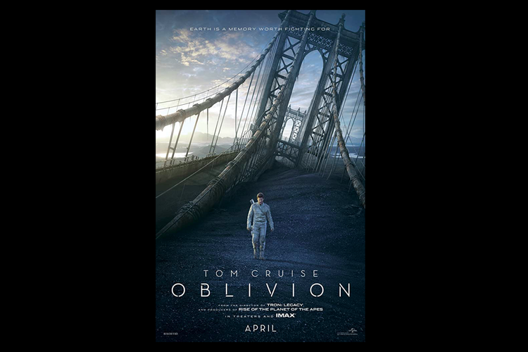 Film Oblivion yang dibintangi Tom Cruise dan Morgan Freeman