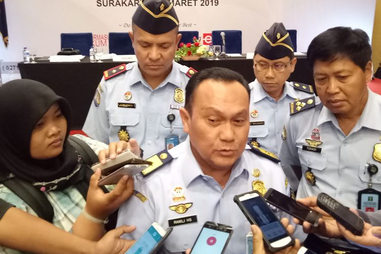 Kepala Divisi Keimigrasian Kemenkumham Jateng Ramli HS di Solo, Jawa Tengah, Senin (18/3/2019).