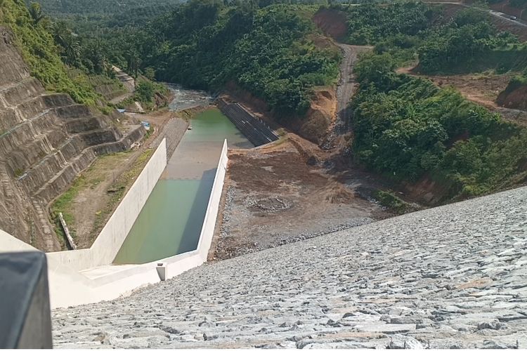 Bendungan Lau Simeme di Kecamatan Sibiru-biru, Deli Serdang, Sumatera Utara, Rabu (16/10/2024). Bendungan ini diproyeksikan untuk mengatasi banjir di Kota Medan 