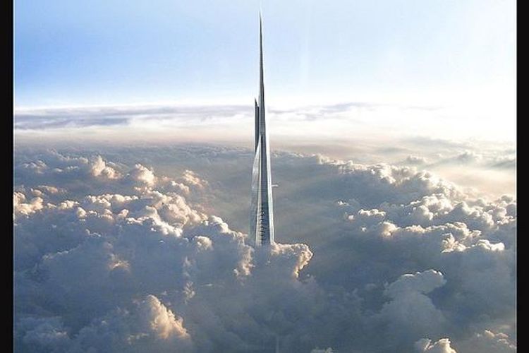 Jeddah Tower setinggi 1 kilometer akan menggantikan Burj Khalifa di Dubai sebagai gedung tertinggi di dunia.