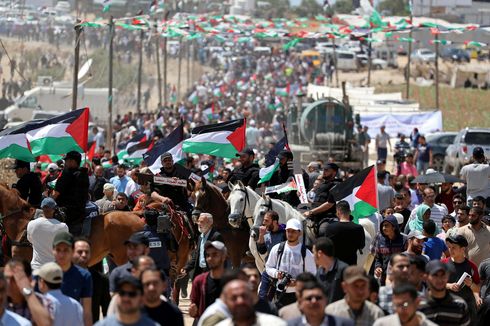 Peringati Hari Nakba, 65 Warga Palestina Terluka Saat Unjuk Rasa di Gaza