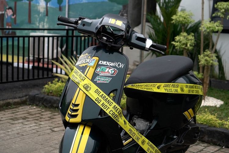 Motor yang digunakan balap liar di Jalan Lingkar Luar Karawang pada Kamis (30/9/2021) pagi kini telah diamankan Polres Karawang.