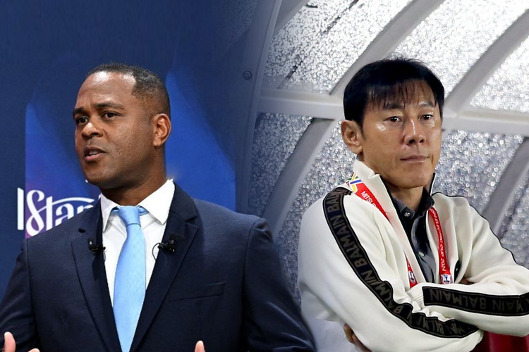 Kiri ke kanan: pelatih Timnas Indonesia Patrick Kluivert, eks pelatih Timnas Korea Selatan dan Indonesia Shin Tae-yong.