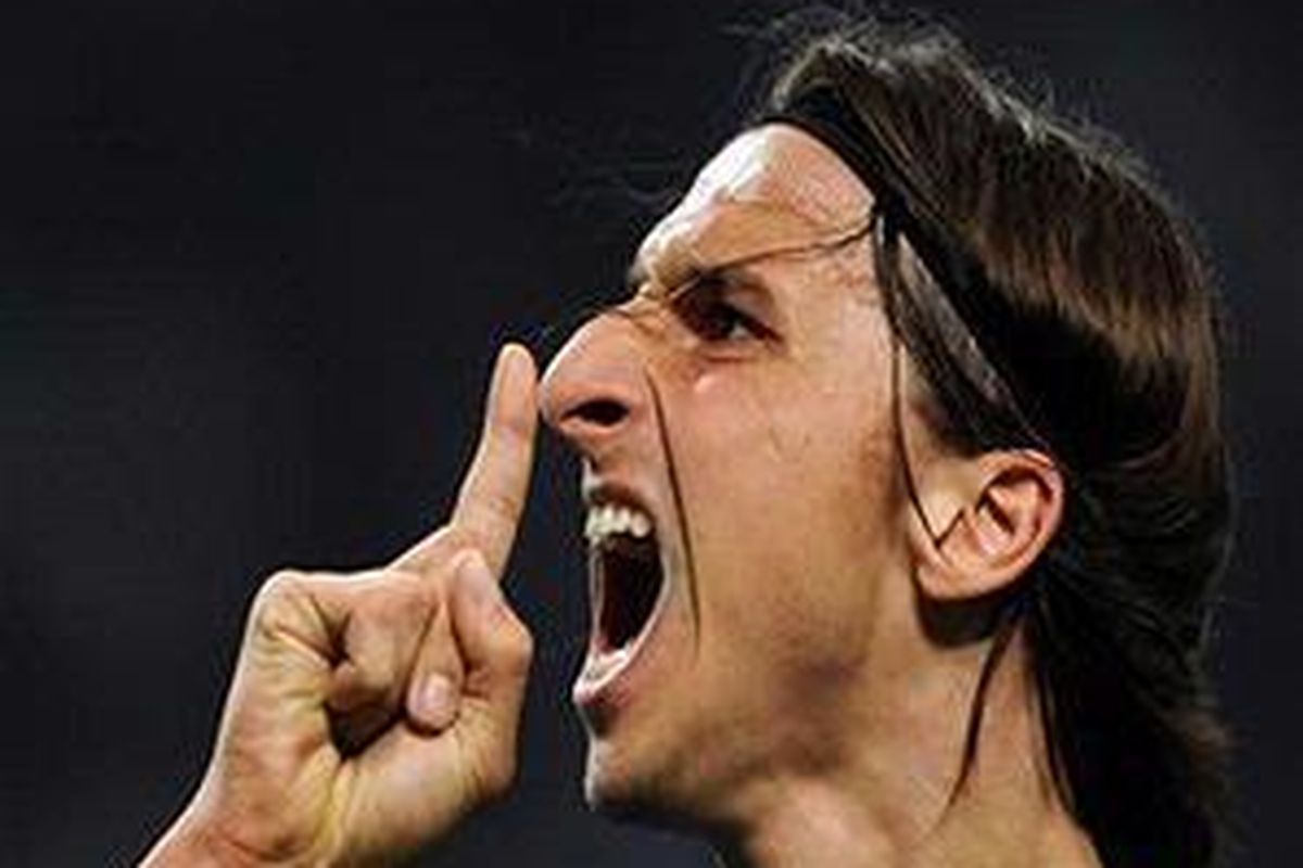 Penyerang Inter Milan, Zlatan Ibrahimovic.