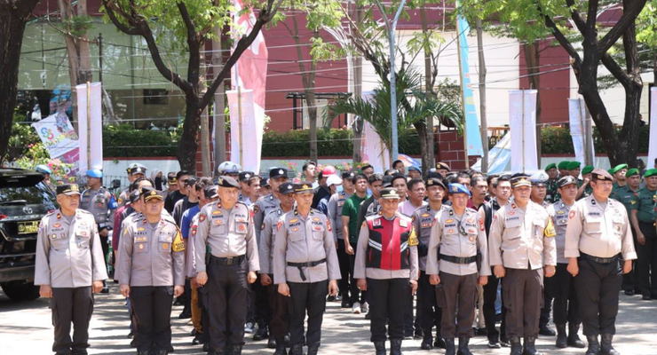 Polres Pelabuhan Makassar Kerahkan Ratusan Personel untuk Amankan Kampanye Pilkada 2024 Kota Makassar