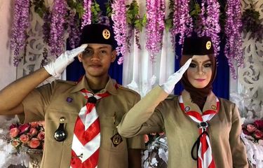 Viral, Pengantin dan Tamu Pakai Seragam Pramuka, Ini Cerita ...