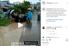 Vvideo Viral Mobil Terperosok ke Parit di Depok, Sopir Disebut Kabur dari Tabrakan Beruntun