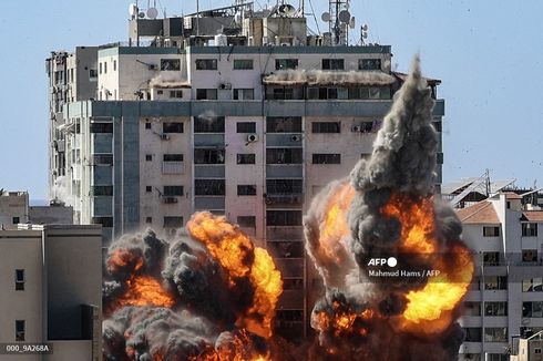 Gedung 12 Lantai di Gaza Ini Dihancurkan Israel, Sebelumnya Minta Penghuni Mengungsi