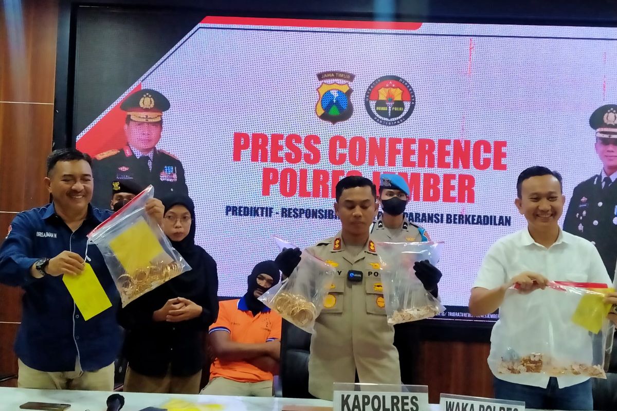 Pelaku perampokan toko emas di Jember berhasil ditangkap oleh Polres Jember 