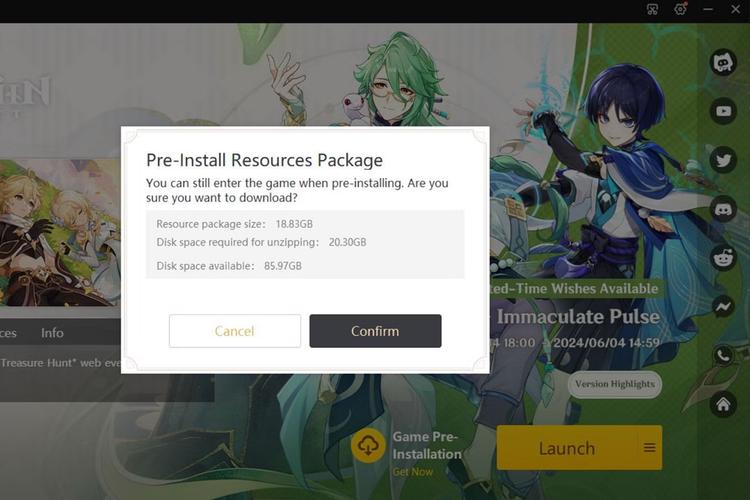 Cara download update Genshin Impact 4.7 di PC