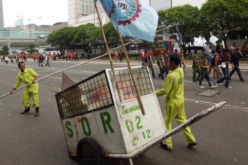 22,5 Ton Sampah Buruh di Ibu Kota