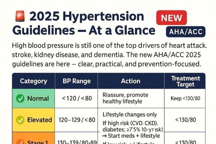 Guideline Hypertension 2025 AHA/ACC