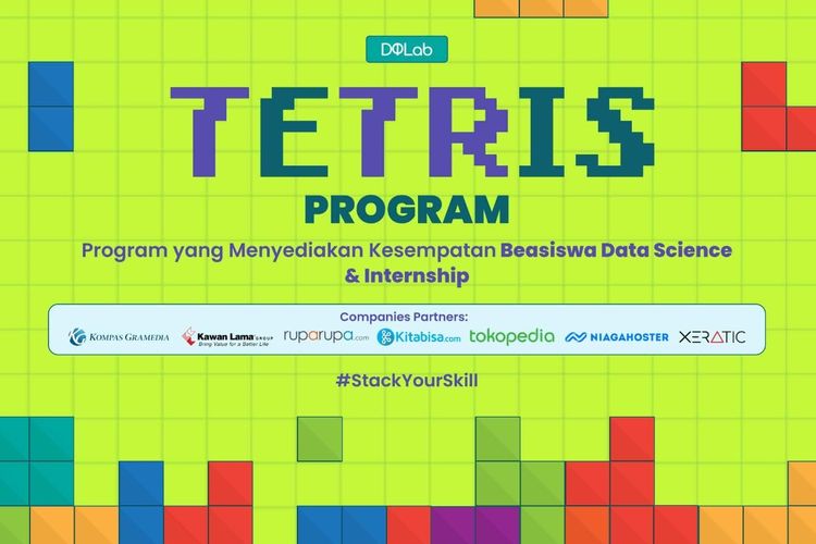 DQLab sebagai platform belajar online data science di bawah naungan Universitas Multimedia Nusantara (UMN) dan Xeratic mengadakan Tetris Program #StackYourSkill.