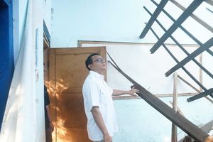 SDN Mencon 01 Pati yang Roboh Segera Dibangun Ulang, Siswa Belajar Sementara di Pendopo Desa