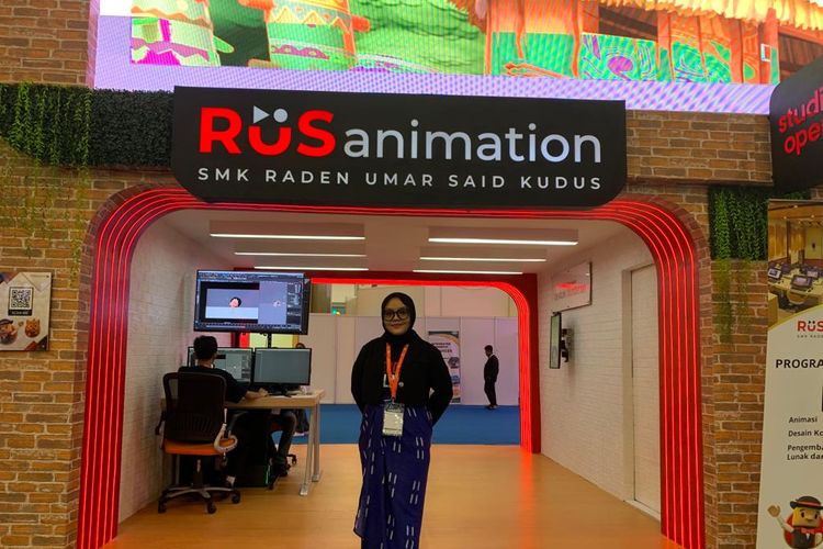 Project Manager RUS Animation, Sekar Kinasih saat ditemui di acara Trade Expo Indonesia (TEI) 2023 di ICE BSD City, Tangerang, Banten.