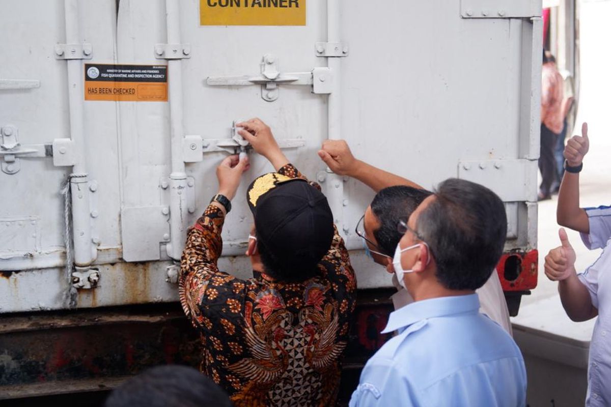 Pelepasan ekspor 11.000 kilogram ikan beku dari Kepulauan Riau ke Singapura
