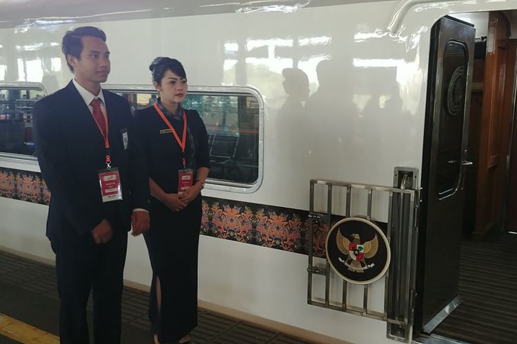 Kereta Bali yang ditumpangi Jokowi ke Sukabumi, Kamis (31/8/2017).