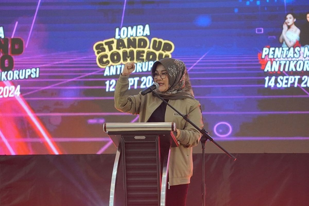 Bupati Klaten Sri Mulyani saat di acara Festival Antikorupsi 2024. 